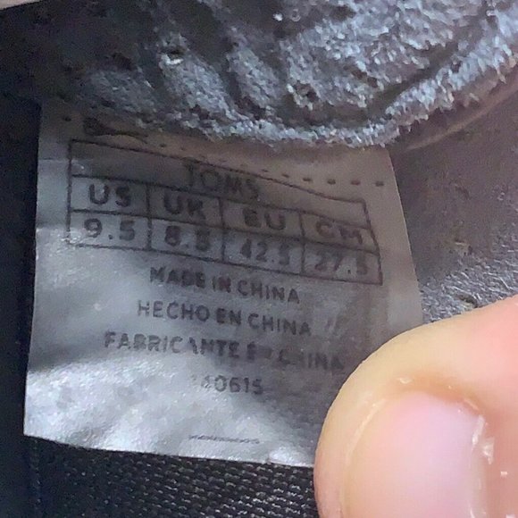 Toms Mens Brouge Shoes Black Lace Up Wingtip Cap main image 4